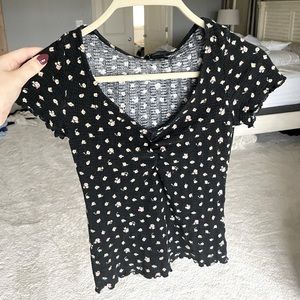 Billabong Black Floral Top